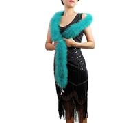 Fukang Feather Marabou Feather Boas - 72'' Long, 30 Gram, Teal, Large