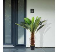 FUKEA 3FT/90CM Artificial Plants Outdoor UV Resistant Artificial Phoenix Fern Tree with Adjustable Branch Fake Palm Tree for Indoor Garden Office Decorative