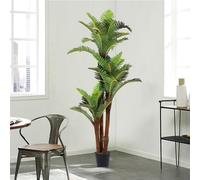 FUKEA 5FT/150CM Artificial Plants Outdoor UV Resistant Artificial Phoenix Fern Tree with Adjustable Branch Fake Palm Tree for Indoor Garden Decorative