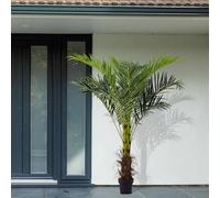 FUKEA 6FT/180CM Artificial Plants Outdoor UV Resistant Artificial Areca Palm Tree with Adjustable Branch Fake Plants for Indoor Garden Decorative