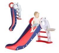 FUKEA Fog Slide for Toddlers Age 1 to 3 Years, Indoor Outdoor Folding Slide for Kids, Children's Garden Slides with Climbing Frame Stairs, Cute Freestanding Baby Slides