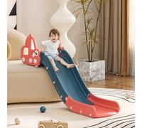 FUKEA Sofa Slide, Toddler Slide Indoor Kids Slide with Extended Length, Baby Car Slide for Bed Couch Slide for Toddler Age 1-3, Red