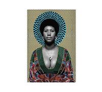 FUKITT Aretha Franklin Poster Cover Canvas Poster Wall Art Decor Print Picture Paintings for Living Room Bedroom Decoration Unframe-style 24x36inch(60x90cm)