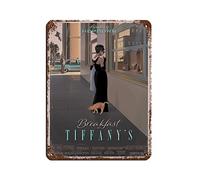 FUKITT Audrey Breakfast at Tiffany's Hepburn Poster (5) Tin Sign Vintage Metal Pub Club Cafe Bar Home Wall Art Decoration Poster Retro 12x16inch(30x40cm)