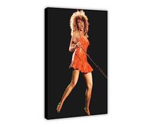 FUKITT Rock Singer Tina Turner Classic Poster Canvas Poster Wall Art Decor Print Picture Paintings for Living Room Bedroom Decoration Frame-style 12x18inch(30x45cm)