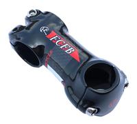 FukkeR Mountain Bike Stem With 25.4mm Bar Clamp Durable And Lightweight Carbon Fiber Bicycle Stems 50/60/70/80mm For Road BMX XC AM FR DH Track Bikes Cycling (Color : Black, Size : 80mm)