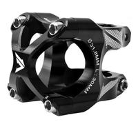 FukkeR MTB Bike Stem For 31.8mm 1-1/4" Handlebar 0 Degree Aluminium Bicycle Handlebar Riser Extender 30mm Mountain Bikes Stems For Road BMX XC AM FR DH (Color : Black, Size : 30mm)