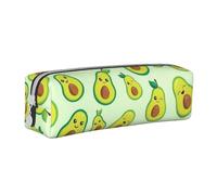 FUkker Pencil Pouch, Leather Pencil Case Pencil Bag Stationery Organizer Box Pencil Bag, Cute Avocado Printed