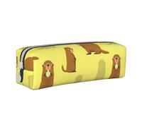 FUkker Pencil Pouch, Leather Pencil Case Pencil Bag Stationery Organizer Box Pencil Bag, Happy Groundhog Day