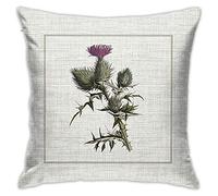 FUkker Pillow Cover,Outlander Thistle Adult Decorative Throw Pillowcase Soft Cushion Covers 40x40 cm for Bedroom Sofa