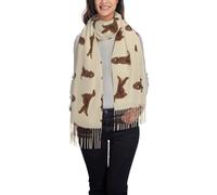 FUkker Warm Scarf Tassel Faux Cashmere Scarf Soft and Comfortable Scarf Shawl Printed Scarf Shawl Irish Setter Dog Breed Pet Pattern Gifts For Irish Setters,77.6inx28.3in