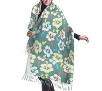 FUkker Women's Scarf Women's Shawl Faux Cashmere Scarf Warm Printed Scarf Hawaiian Pikmin