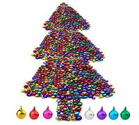 FUKPO 500 Pcs Mini Christmas Bells for Crafts, Decorations & DIY Pet Collar; Metal, Tiny Jingle Bells in Gold, Silver, Red (6mm, 8mm, 10mm, 6 Colors)