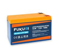 Fukuai 12V 15Ah Lithium LiFePO4 Battery, 2000+ Cycles Maintenance-Free Battery for Solar System, Power Wheels, Scooters, Small UPS and More, Built-in 15A BMS