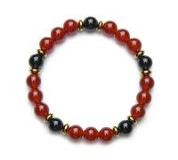 Fukugems Carnelian Onyx Lucky Feng Shui Bracelet, Hello Money Bracelet, Entrepreneur Business Relationship Bracelet, Bracelets for Men and Women with Money Prosperity Goals, M007