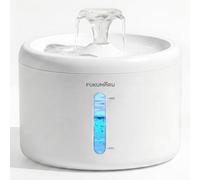 FUKUMARU 2.4L Cat Water Fountain Automatic Water Dispenser for Pets, Water Dispenser with Silent Pump in ABS (Acrylonitrile Butadiene Styrene), with 3 Filters and Adapter