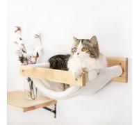 Fukumaru Cat Hammock - Wall Mounted Kitty Bed & Perch, Wooden Cat Wall