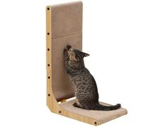 FUKUMARU Cat Scratcher 68 cm L Shape Cat Scratch Pad Wall Mounted Cat Scratching