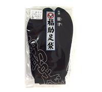 Fukusuke Adult Japanese Kimono Tabi Socks with 4 Kohaze Clasps Black 25cm (9.8 inch)
