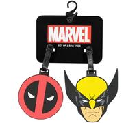 FUL Deadpool & Wolverine 2-Piece Suitcase ID Tag Set with Adjustable Straps, Multi, Multi, Ful Deadpool & Wolverine 2-Piece Suitcase Id Tag Set with Adjustable Straps