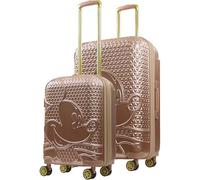 FUL Disney Mickey Mouse 22/30 Inch Hardside Spinner Suitcase Set of 2, Mickey Mouse Rose Gold, 2 Piece, Ful Disney Mickey Mouse 2 Piece Hard Spinner Suitcase