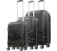 FUL Disney Mickey Mouse 3 Piece Rolling Luggage Set, Hardshell Suitcases with Spinner Wheels, Black, 3 piece, Ful Disney Mickey Mouse 3 Piece Rolling Luggage Set, Hardshell Suitcases With Spinner