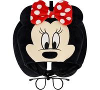 FUL FUL Disney Minnie Mouse Hooded Neck Pillow with 3D Ears, Travel Accessories for Airplane, Car and Office, Comfortable and Breathable, Black