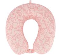 Ful Hello Kitty Neck Pillow, All Over Print Memory Foam Travel Accessories for Airplane, Car and Office, Comfortable and Breathable, Pink