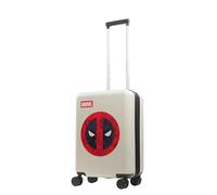 FUL Marvel Deadpool 22.5 Inch Rolling Luggage, Hardshell Carry On Suitcase with Spinner Wheels, White, Marvel Deadpool 22.5 Inch Rolling Luggage, Hardshell Carry on Suitcase With Spinner Wheels