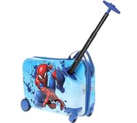 Ful Unisex Kid's Spider-Man Carry On Luggage, Ride On Suitcase with Wheels, Hardshell Rolling Travel Trolley, Light Blue, 19 Inch, Light Blue, 0, Spider-Man Carry on Luggage, Kids Ride on Suitcase