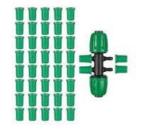 FULAIERGD 1/4 Barb Connector Plug Cap, Rubber Plug Fitting for 1/4 Hose Irrigation System(40PCS/Pack)