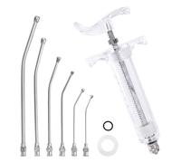 FULAIERGD 20ML Bird Feeding Syringe Set Pet Syringe with 6 Pcs Curved Gavage Feeding Tubes and Stainless Steel Metal Feeding Spoon for Birds Parrot Small Pet