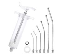 FULAIERGD 50ML Bird Feeding Syringe Set Pet Syringe with 6 Pcs Curved Gavage Feeding Tubes and Stainless Steel Metal Feeding Spoon for Birds Parrot Small Pet