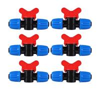 FULAIERGD 6 Pcs 1/2 Inch Drip Irrigation Tubing Switch Valve,1/2 Inch Irrigation Shut Off Valve Drip Irrigation Fittings for Drip System for Garden Water Flow Control