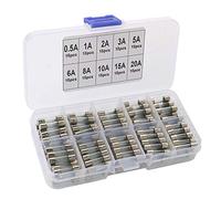 FULARR 150pcs 5x20mm Professional Car Glass Tube Fuse, Fast-Blow Fuses Set with Transparent Plastic Box, Fast Shot Glass Assorted Fuses Kit 0.5A, 1A, 2A, 3A, 5A, 6A, 8A, 10A, 15A, 20A