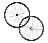 Fulcrum Racing 400 Disc Wheelset - Black / Dark Label / Shimano / 12mm Front - 142x12mm Rear / Centerlock / Pair / 10-11 Speed / Clincher / 700c