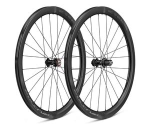 Fulcrum Wind 42 DB Carbon Road Wheelset - 700c - Black / 12mm Front - 142x12mm Rear / Shimano / Centerlock / Pair / 11-12 Speed / Tubeless / 700c