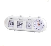 Fuleadture Alarm Clock Manual Flipm, Desk Table Alarm Clock With Calendar Display, Digital Alarm Clock Showing Date Day Month for Office, Living Room, Study Room
