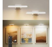 FULEN 2 Pack Picture Lights for Wall, Battery Operated Picture Light Rechargeable, Cordless Dart Board Lights, LED Wall Sconces for Pictures,Frames&Mirros, 3 Color Temperatures, Remote Control,White