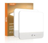 FULEN LED Ceiling Light Motion Sensor, Cordless Bathroom Ceiling Lamp Battery Operated, Rechargeable Magnetic Mount Shower Light for Bath,Porch,Stairs,Garage, 3 Color Temperatures, Remote Control
