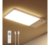 FULEN Rechargeable Motion Sensor Ceiling Light Upgraded,Closet Light with 12000mAh Battery, LED Shower Lights, Ceiling Lamp for Bathroom,Pantry,Garage,Remote Control