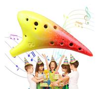 Fulenyi 12 Hole Ceramic 12 Hole Instrument | Ceramic 12 Holes Alto C | Colorful Classical Alto C Ceramic Instrument for Kids,