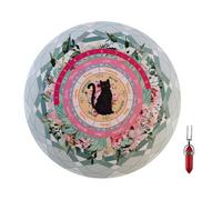 Fulenyi Astrology Pendulum Mat,Pendulum Divination Mat | Divination Pad - 8.5 Inch Round Mouse Pad, Pendulum Dowsing Pad for