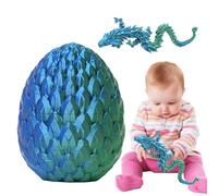 Fulenyi Dragon Printed On, Dragon Egg with Dragon Inside,Fully Jointed Dragon Toy | Printed on, Egg Design, Flexible Articulated Dragon Printed on, Toy