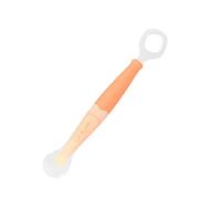 Fulenyi Food Scraper Spoon, Baby Food Scraper Spoon - Double Head Silicone and Steel Kids Spoon - Practical First Workout Baby Scraper,