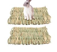 Fulenyi Grass Bed - Straw Woven Mats for Cages, Mat Bedding Nest Rest Cage Mat for Guinea Pigs Parrots Chinchilla Hamsters