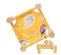 Fulenyi Hamster Bed,Hamster Hammock | Detachable Wooden Hamster Hammock,Sugar Glider House Hammock for Small Animals Sleeping Bed for Small Pets for Sleeping and Playing