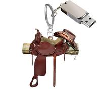Fulenyi Horse Saddle Ornament, Acrylic Keyring, Flat Acrylic Horse Saddle Brown Wild for Horse Lovers Car Decoration