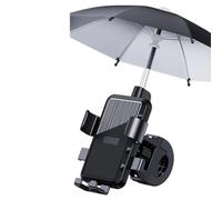 Fulenyi Mobile Phone Holder with Umbrella, Motorcycle Phone Holder | Innovative Mobile Phone Holder with 360° Rotation | Waterproof Phone Mount Clamp to