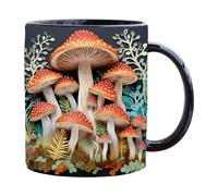 Fulenyi Mushroom Mugs Ceramic Coffee Mugs Novelty Drink Cup Mushroom Cup Mushroom Coffee Mug Elegant Mushroom Tea Cup Water Cup for Offices and Home Christmas